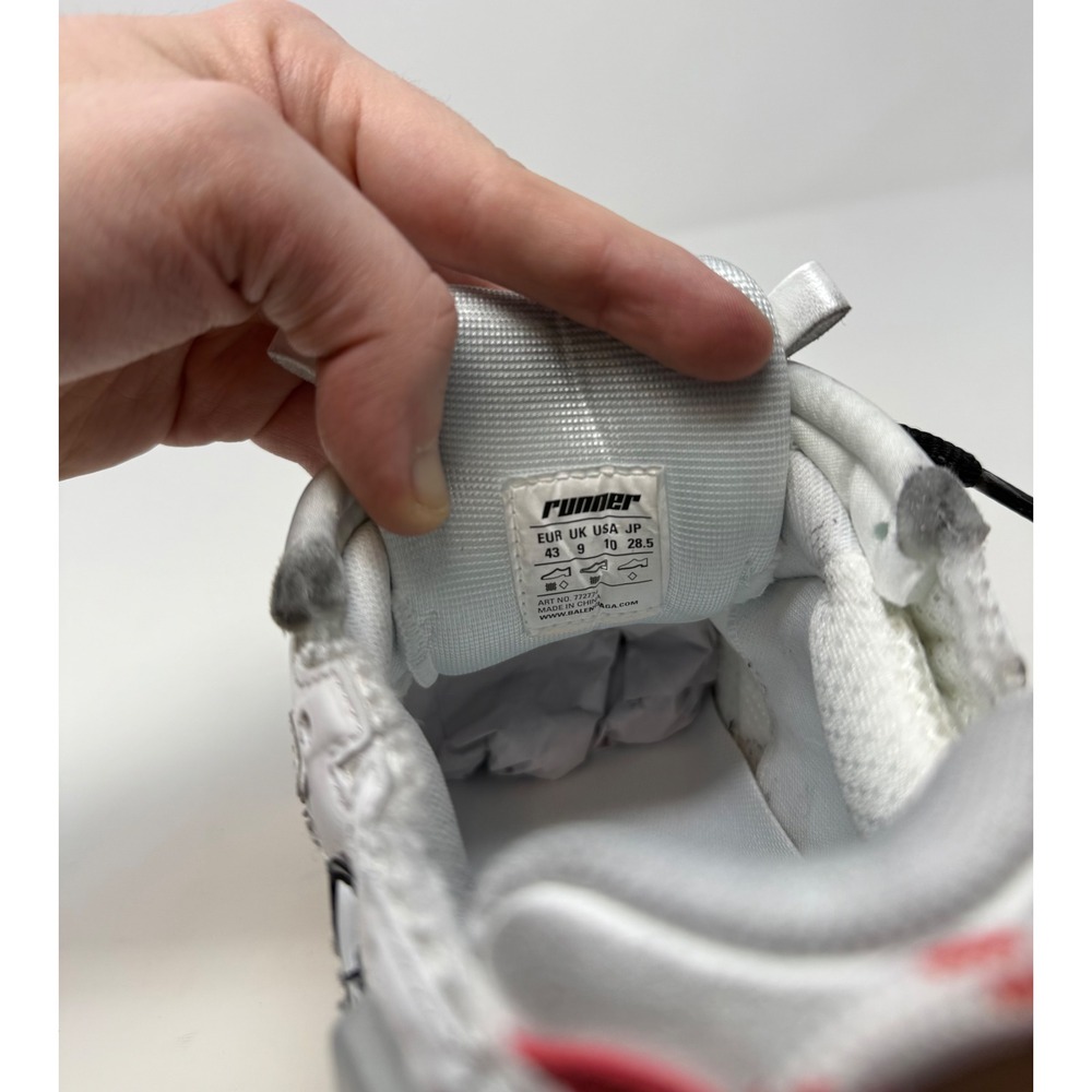 Balenciaga Runner Sneaker White/Red/Black New Season Size 10 US 43 EU - Picture 6 of 9
